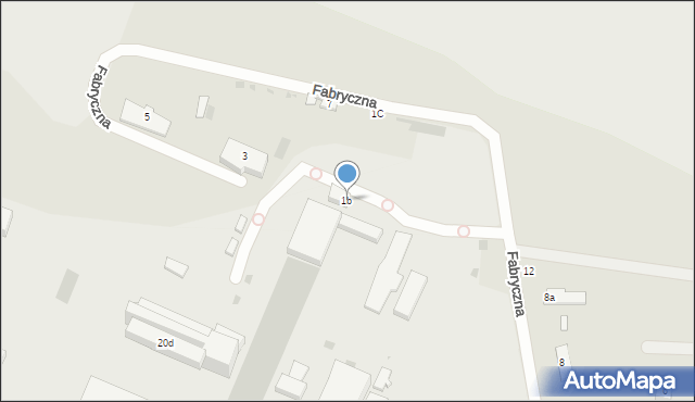 Rejowiec Fabryczny, Fabryczna, 1b, mapa Rejowiec Fabryczny