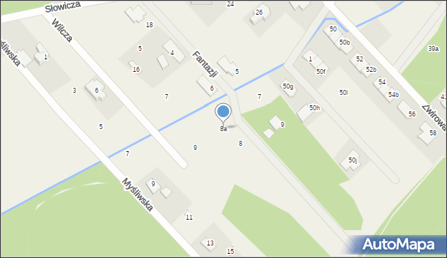 Rusiec, Fantazji, 8a, mapa Rusiec