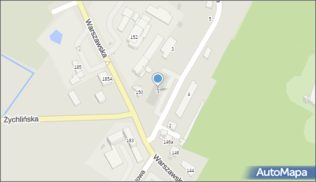 Sanniki, Fabryczna, 1, mapa Sanniki