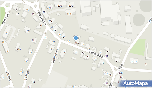 Siechnice, Fabryczna, 10a/b, mapa Siechnice