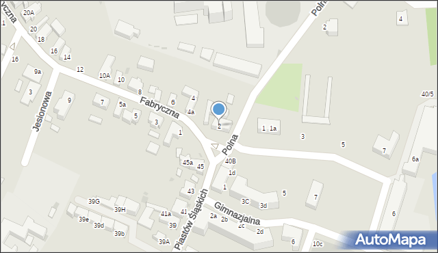 Siechnice, Fabryczna, 2, mapa Siechnice