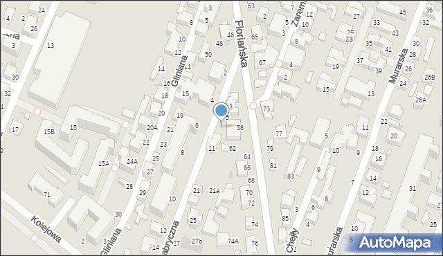 Siedlce, Fabryczna, 7, mapa Siedlce
