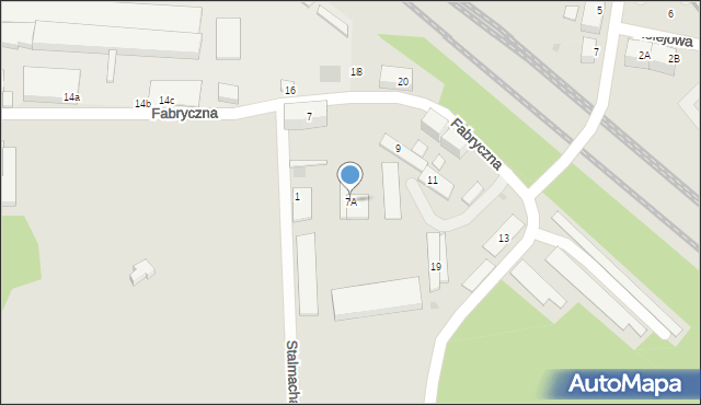 Siemianowice Śląskie, Fabryczna, 7A, mapa Siemianowice Śląskie