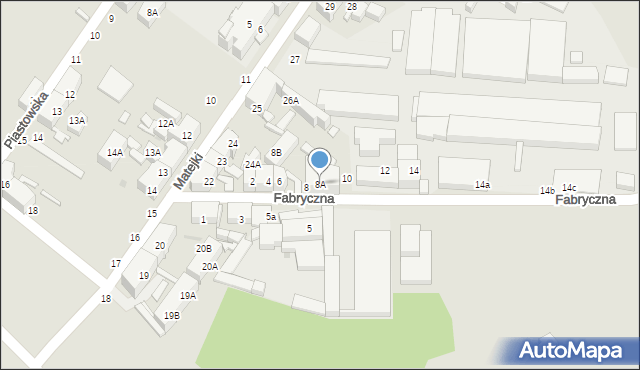 Siemianowice Śląskie, Fabryczna, 8A, mapa Siemianowice Śląskie