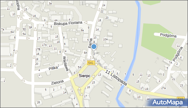 Sierpc, Farna, 2, mapa Sierpc