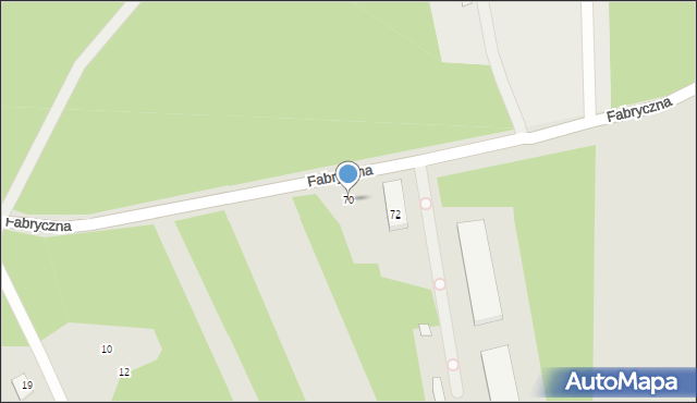 Skierniewice, Fabryczna, 70, mapa Skierniewic