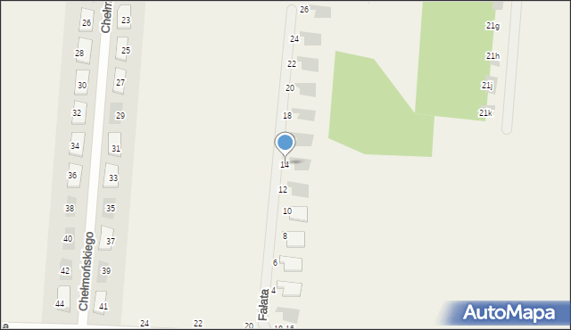 Skrzeszew, Fałata Juliana, 14, mapa Skrzeszew