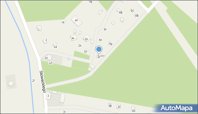 Skrzeszew, Familijna, 2c, mapa Skrzeszew