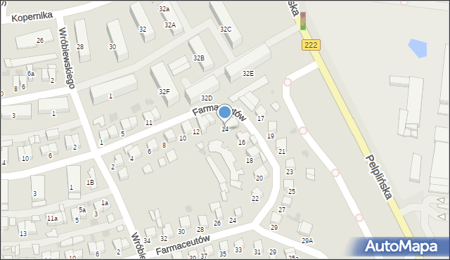 Starogard Gdański, Farmaceutów, 14, mapa Starogard Gdański