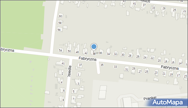Strzelce Opolskie, Fabryczna, 38, mapa Strzelce Opolskie