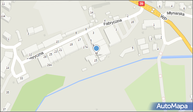 Strzelin, Fabryczna, 13, mapa Strzelin