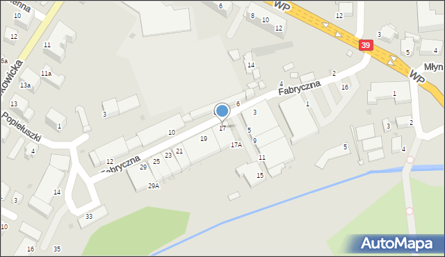 Strzelin, Fabryczna, 17, mapa Strzelin