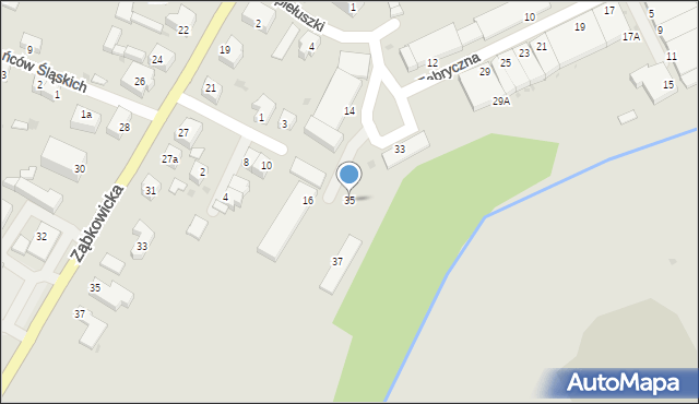 Strzelin, Fabryczna, 35, mapa Strzelin