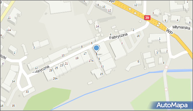 Strzelin, Fabryczna, 7, mapa Strzelin