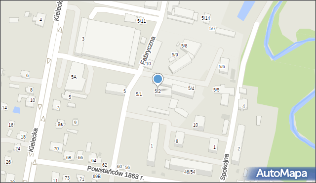 Suchedniów, Fabryczna, 5/2, mapa Suchedniów