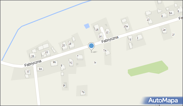 Szczerbice, Fabryczna, 7e, mapa Szczerbice