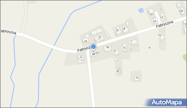 Szczerbice, Fabryczna, 9A, mapa Szczerbice