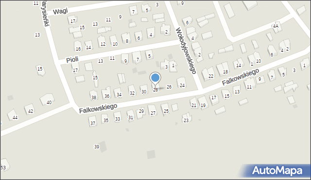 Szczuczyn, Falkowskiego Jakuba, 28, mapa Szczuczyn