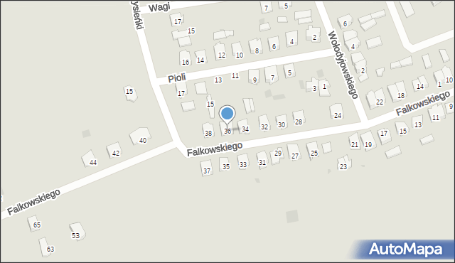 Szczuczyn, Falkowskiego Jakuba, 36, mapa Szczuczyn