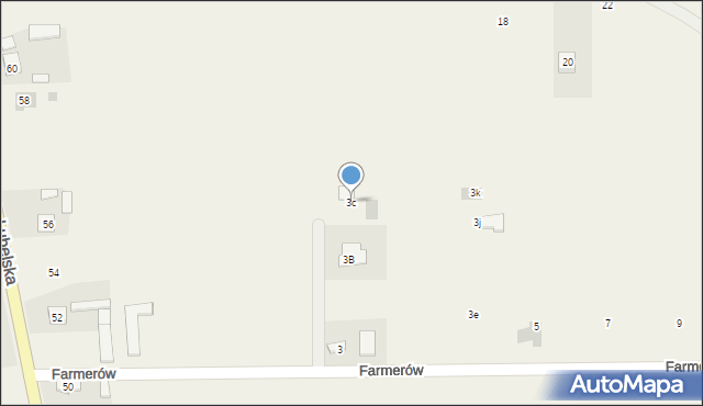 Szówsko, Farmerów, 3c, mapa Szówsko