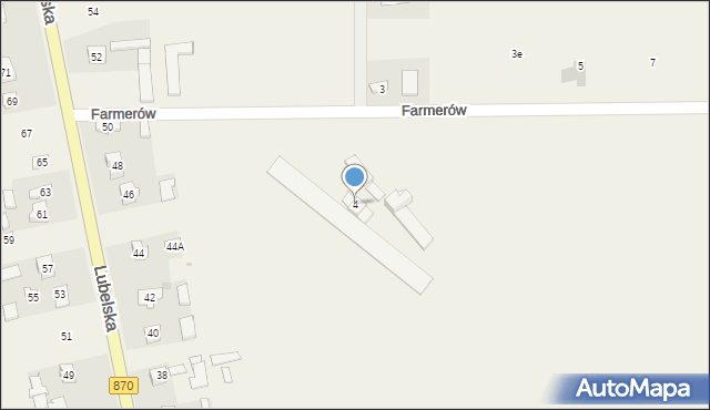 Szówsko, Farmerów, 4, mapa Szówsko