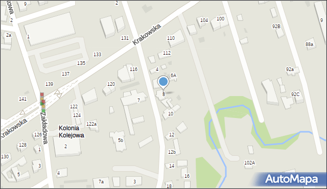 Tarnów, Fabryczna, 8, mapa Tarnów