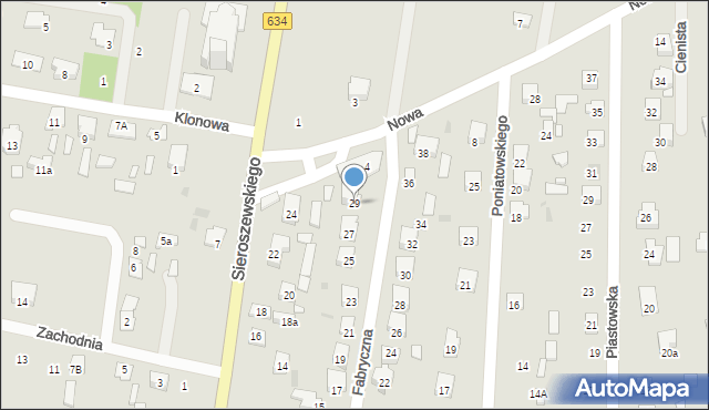 Tłuszcz, Fabryczna, 29, mapa Tłuszcz