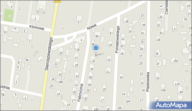 Tłuszcz, Fabryczna, 34, mapa Tłuszcz