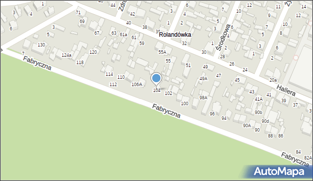 Tomaszów Mazowiecki, Fabryczna, 104, mapa Tomaszów Mazowiecki