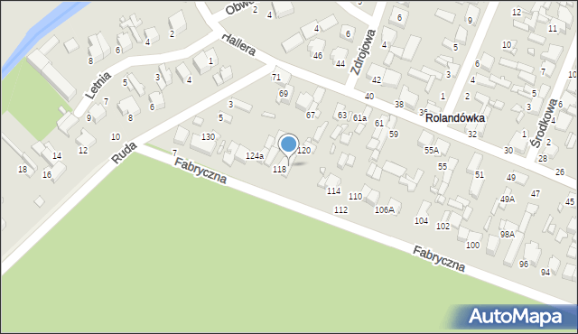 Tomaszów Mazowiecki, Fabryczna, 122, mapa Tomaszów Mazowiecki