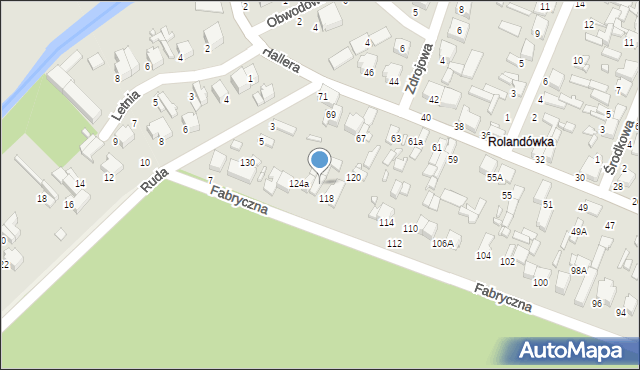 Tomaszów Mazowiecki, Fabryczna, 124, mapa Tomaszów Mazowiecki