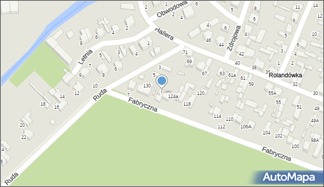 Tomaszów Mazowiecki, Fabryczna, 128, mapa Tomaszów Mazowiecki