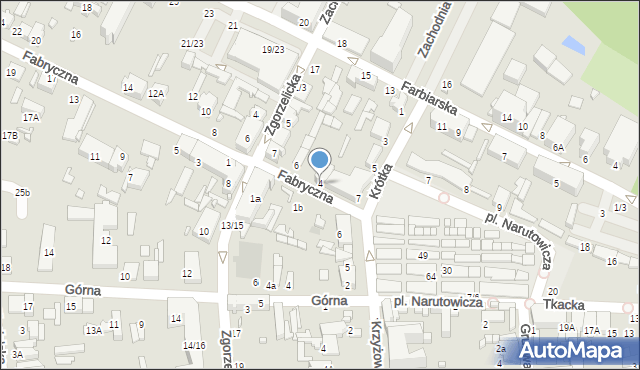 Tomaszów Mazowiecki, Fabryczna, 4, mapa Tomaszów Mazowiecki