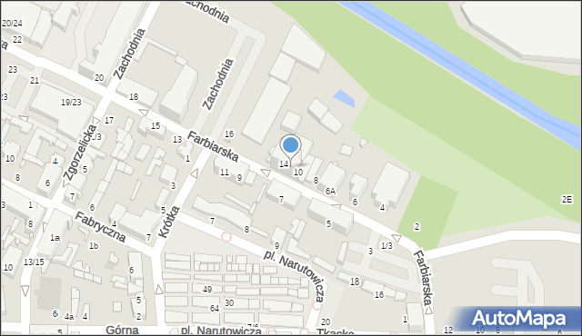 Tomaszów Mazowiecki, Farbiarska, 12, mapa Tomaszów Mazowiecki