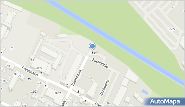 Tomaszów Mazowiecki, Farbiarska, 18A, mapa Tomaszów Mazowiecki