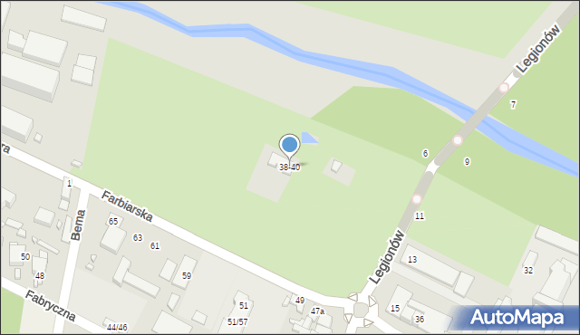 Tomaszów Mazowiecki, Farbiarska, 38-40, mapa Tomaszów Mazowiecki