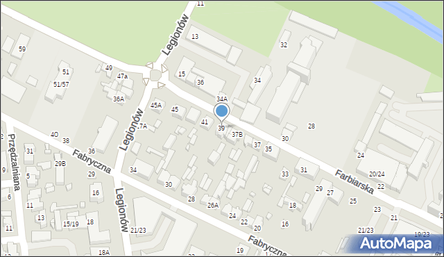 Tomaszów Mazowiecki, Farbiarska, 39, mapa Tomaszów Mazowiecki