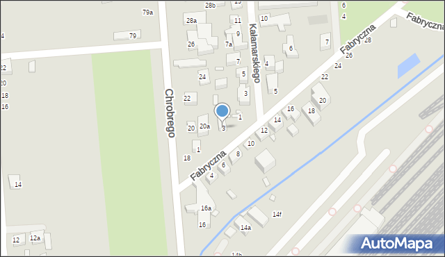 Toruń, Fabryczna, 3, mapa Torunia