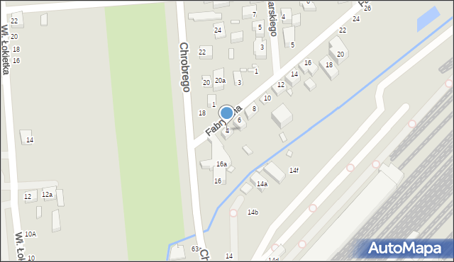 Toruń, Fabryczna, 4, mapa Torunia