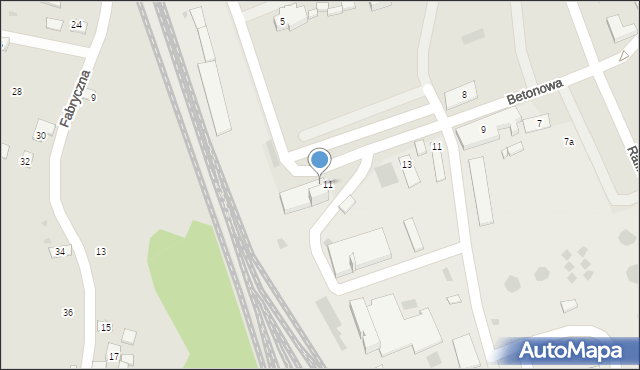 Trzebinia, Fabryczna, 22, mapa Trzebinia
