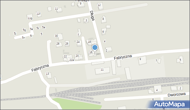 Ustroń, Fabryczna, 16/1, mapa Ustroń