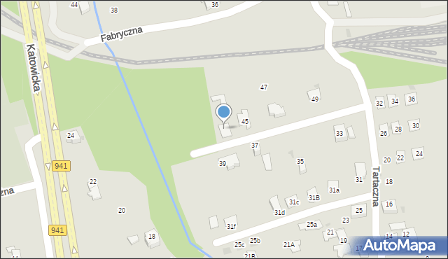 Ustroń, Fabryczna, 43, mapa Ustroń