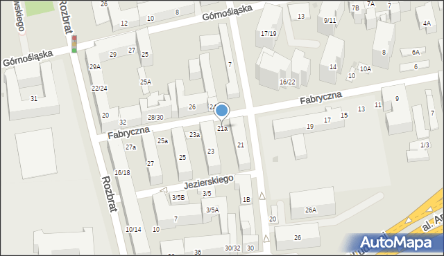 Warszawa, Fabryczna, 21a, mapa Warszawy