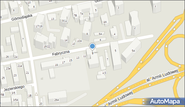 Warszawa, Fabryczna, 9, mapa Warszawy