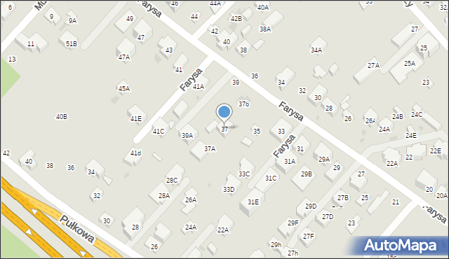 Warszawa, Farysa, 37, mapa Warszawy