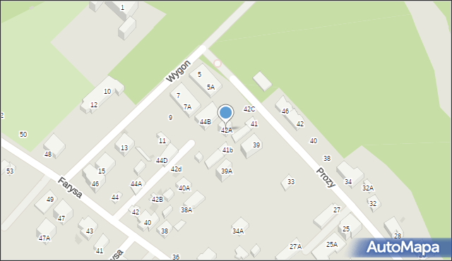 Warszawa, Farysa, 42A, mapa Warszawy
