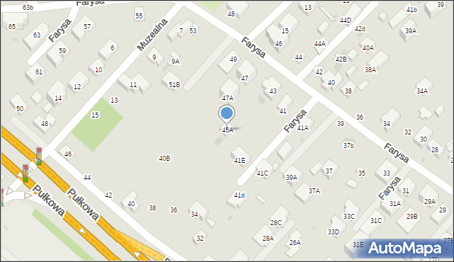 Warszawa, Farysa, 45A, mapa Warszawy
