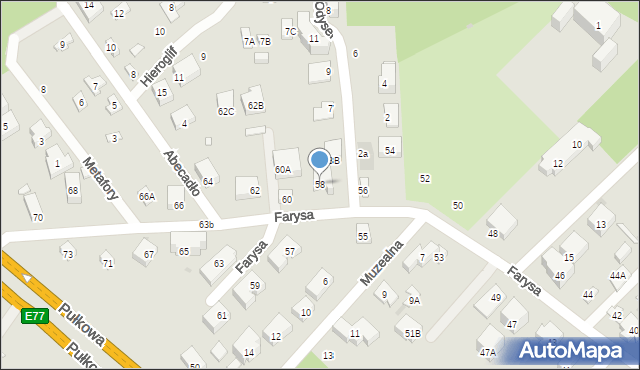 Warszawa, Farysa, 58, mapa Warszawy