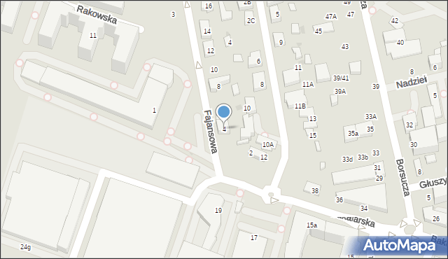 Warszawa, Fajansowa, 4, mapa Warszawy