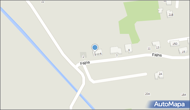 Warszawa, Fajna, 3, mapa Warszawy